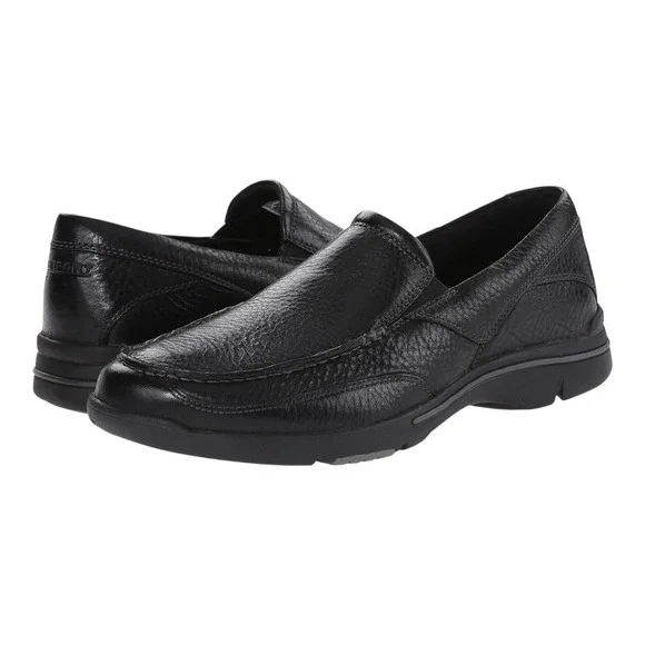 Rockport Eberdon Black Leather Slip On Loafer Shoes Men 13W - Picture 7 of 11